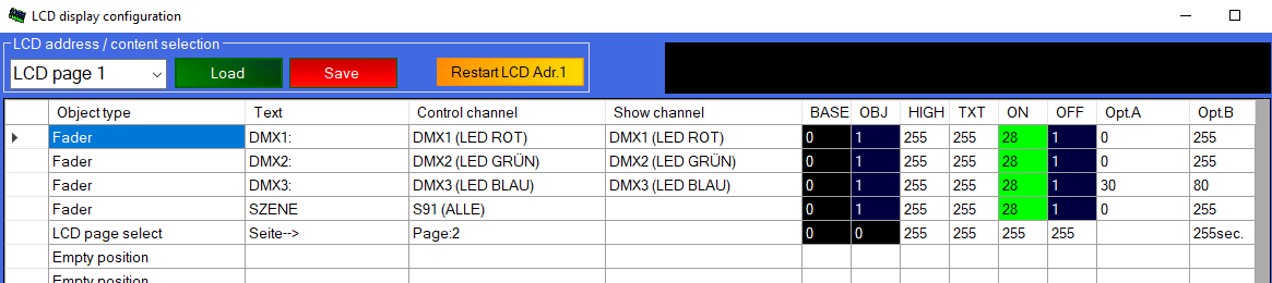 LCD PROGRAMMIEREN